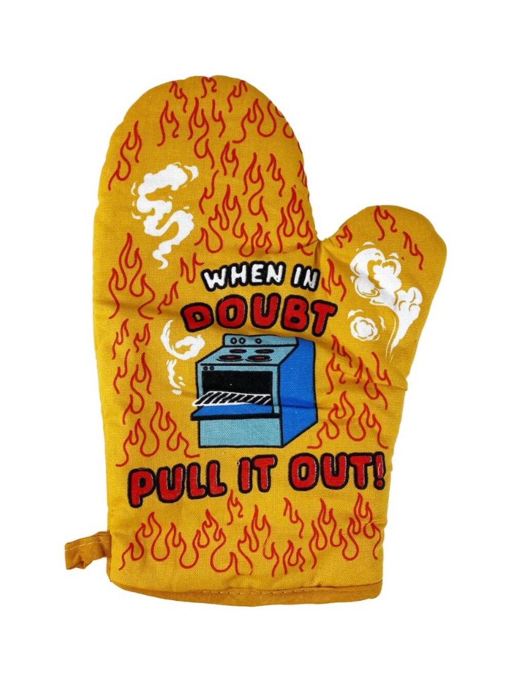 Crazy Dog T-Shirts | "When In Doubt Pull It Out" Oven Mitt | NEW!